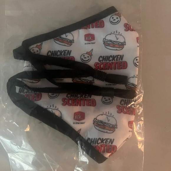 NWT Chicken Scented Face Mask - Jack in the Box - RARE! - Picture 3 of 3